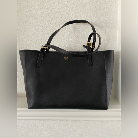 Tory Burch Handbags - Tory Burch black double handle York tote bag